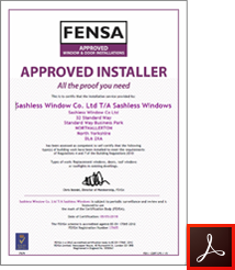 FENSA Approved Installer Certificate
