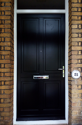 Grampian SW12 Black 4 Panel Door